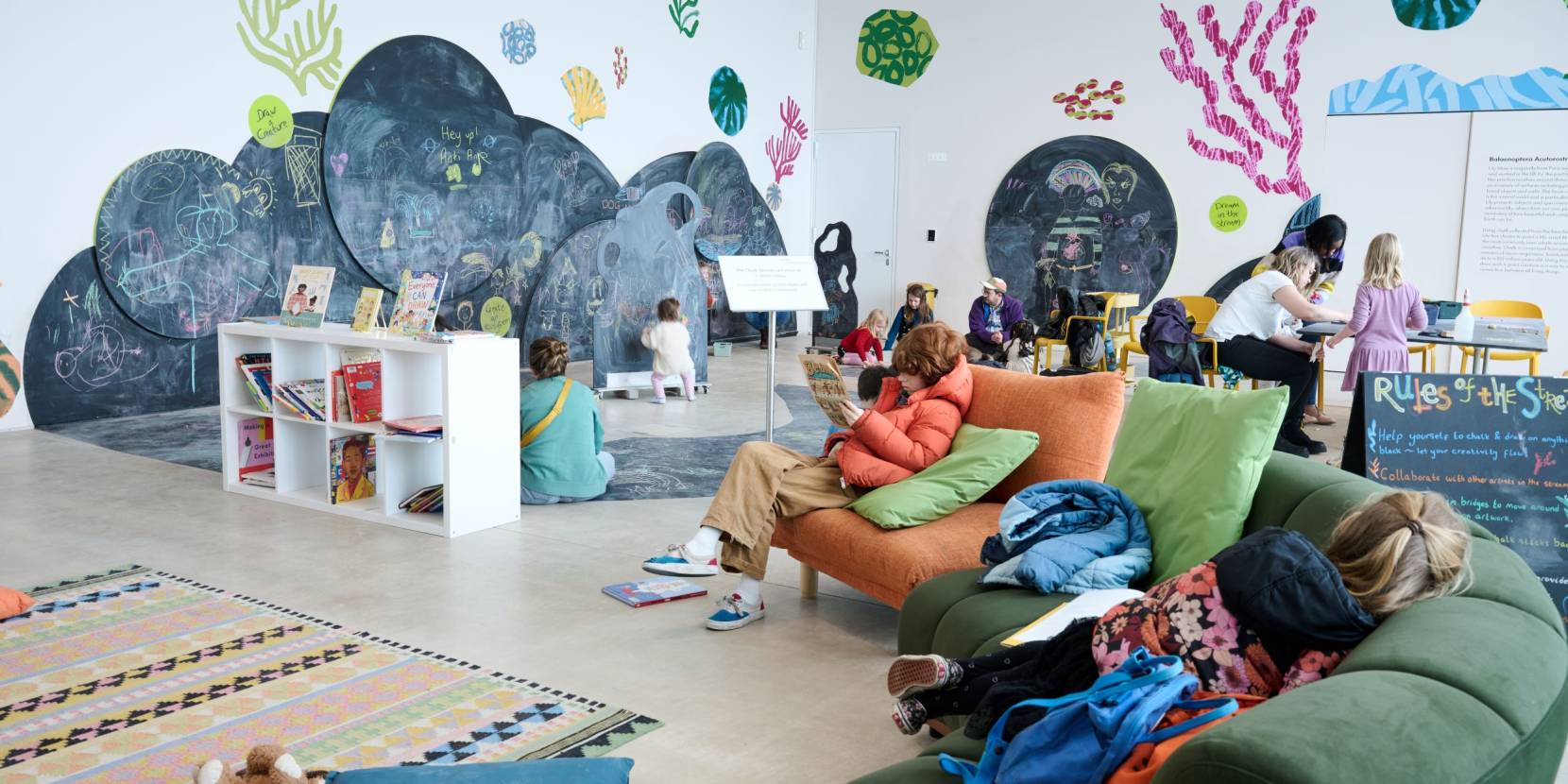 Children taking part in an art workshop at Turner Contemporary in Margate